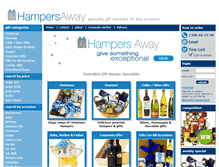 Tablet Screenshot of hampersaway.com.au